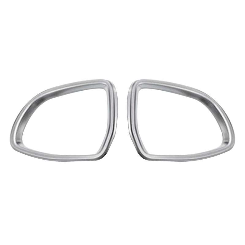 2PCS Rear View Mirror Frame Rearview Cover Trim Fit for - X5 X6 F15 F16 2014 2015 2016