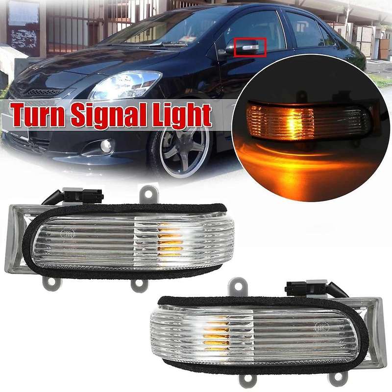 2Pcs Rearview Mirror Lamp Compatible Camry 06-11 Vios 08-12 Corolla 08-09