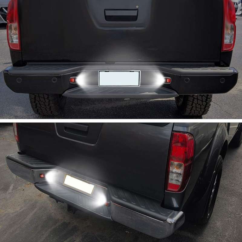 2pcs Red Tube Smd Led License Plate Light for Navara D40 2005-2016