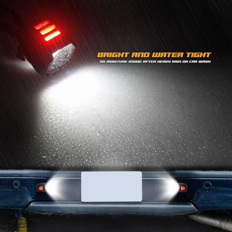 2pcs Red Tube Smd Led License Plate Light for Navara D40 2005-2016