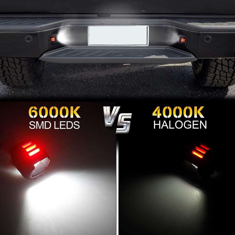 2pcs Red Tube Smd Led License Plate Light for Navara D40 2005-2016