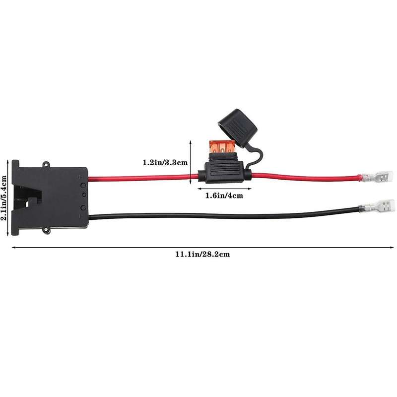 2Pcs Replacement 12 Volt Power Adapter Wiring Harness with 6Pcs Fuse,12V Battery Harness for Ride on