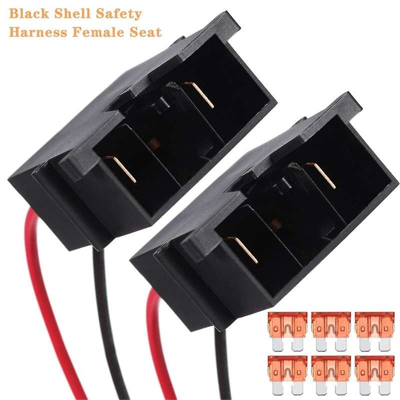 2Pcs Replacement 12 Volt Power Adapter Wiring Harness with 6Pcs Fuse,12V Battery Harness for Ride on