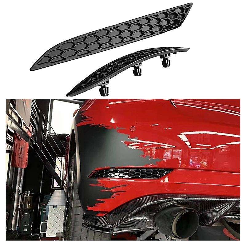 2Pcs Replacemet Modified Glossy Honeycomb Tail Rear Fog Light Lamp Cover Trim Insert Garnish for Gol