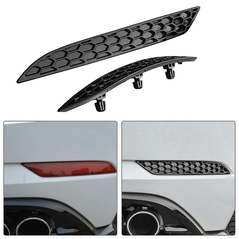 2Pcs Replacemet Modified Glossy Honeycomb Tail Rear Fog Light Lamp Cover Trim Insert Garnish for Gol