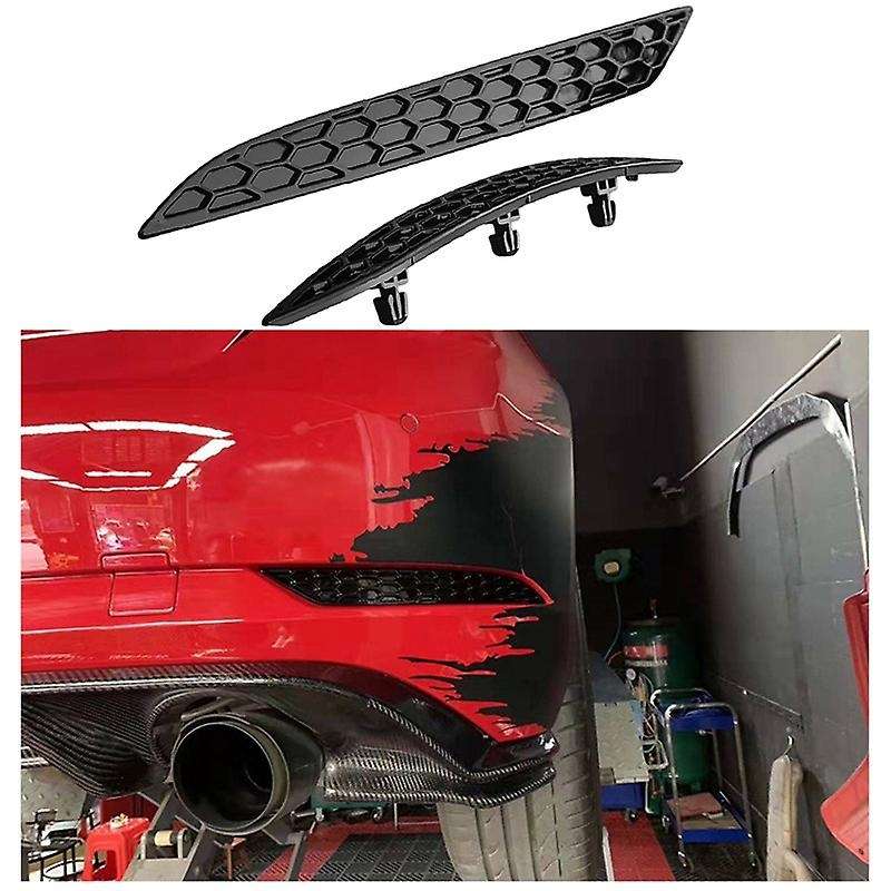 2Pcs Replacemet Modified Glossy Honeycomb Tail Rear Fog Light Lamp Cover Trim Insert Garnish for Gol