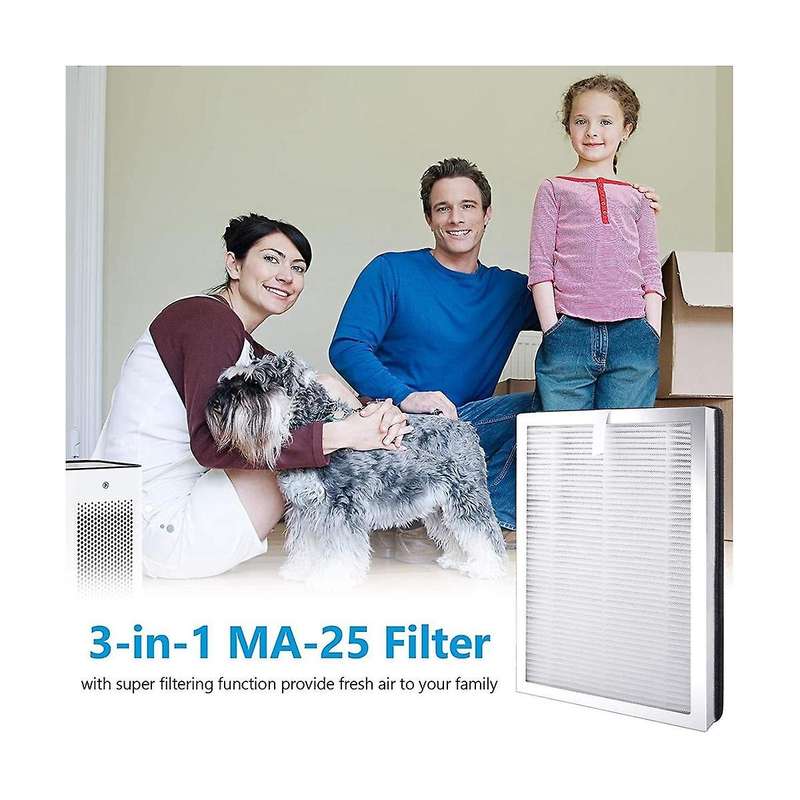 2pcs Replacement Filter for Ma-25 Air Purifier 3 In1 with Pre-filter H13 True Hepa Filter&activated