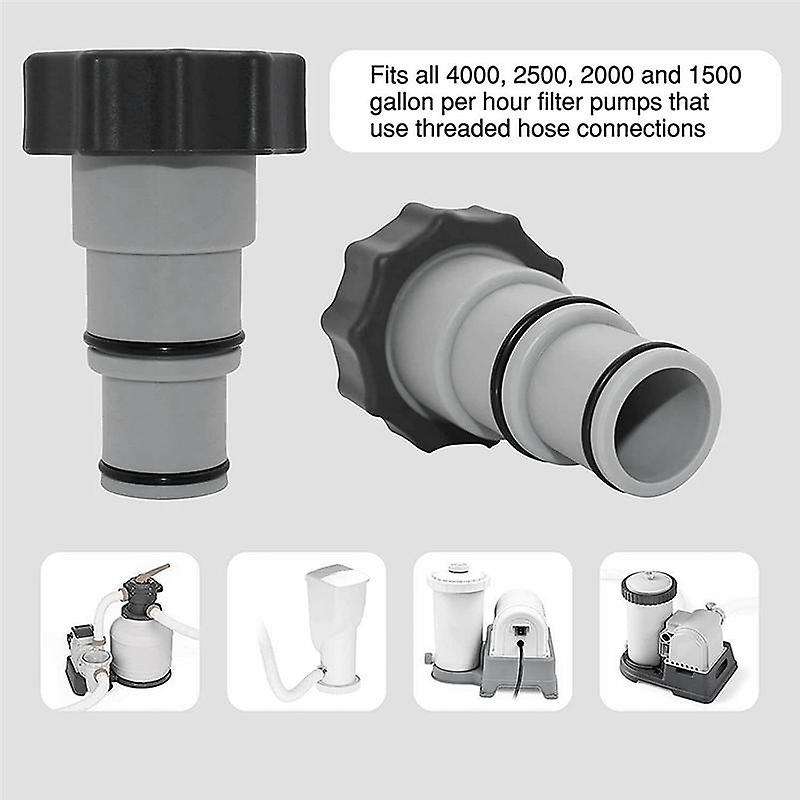 2pcs Replacement Hose Adapter for Above Ground Swimming Pool, 1.5 to 1.25 Inch Hose Adapter for Thr