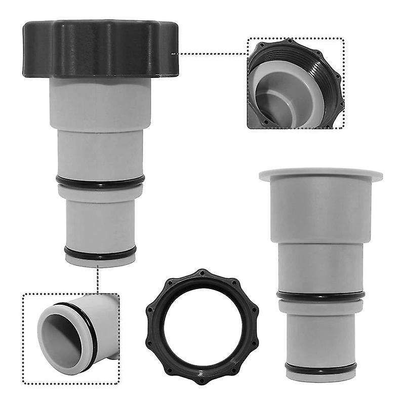 2pcs Replacement Hose Adapter for Above Ground Swimming Pool, 1.5 to 1.25 Inch Hose Adapter for Thr