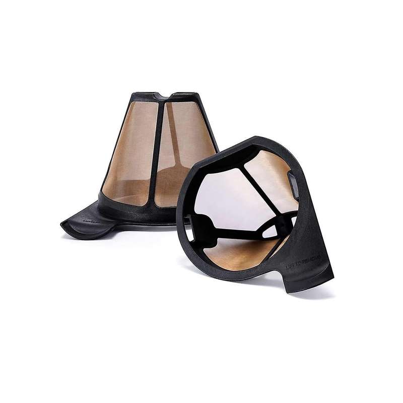 2PCS Reusable Coffee Filters for Ninja CF09X Coffee Bar Permanent Replacement Cone Coffee Maker Filt