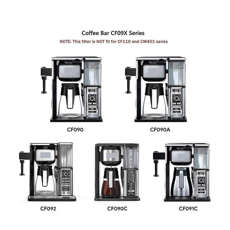 2PCS Reusable Coffee Filters for Ninja CF09X Coffee Bar Permanent Replacement Cone Coffee Maker Filt