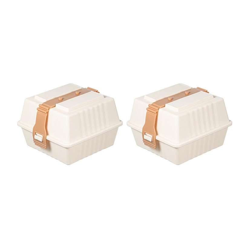 2pcs Reusable Sandwich Containers for Family Camping and Picnics - Multi- Lunch Box with Lids