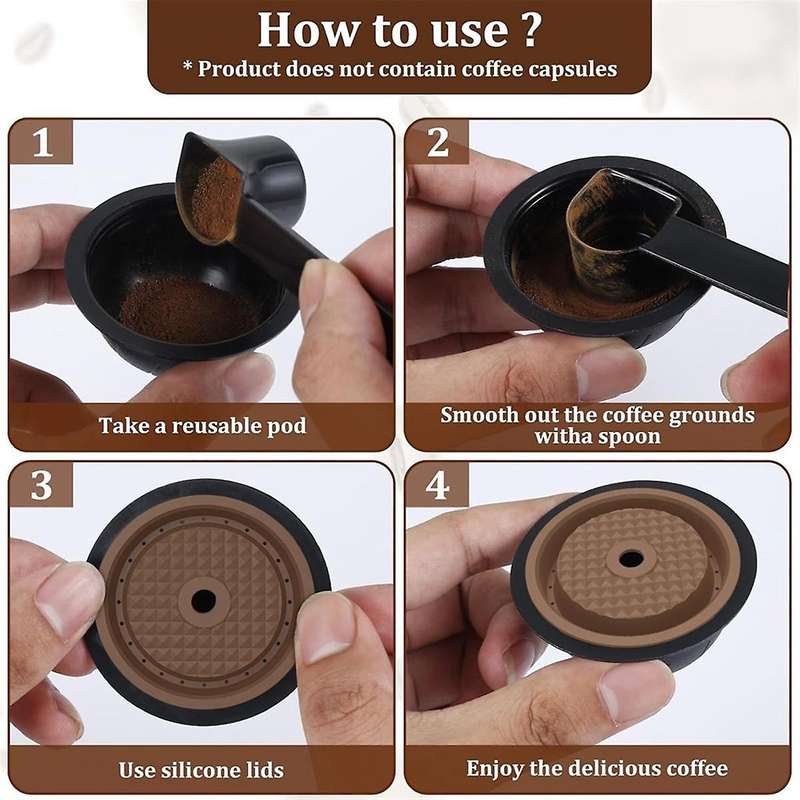2Pcs Reusable Coffee Capsule Lids for , Refillable Vertuo Coffee Capsules Discs with Aluminum Foil