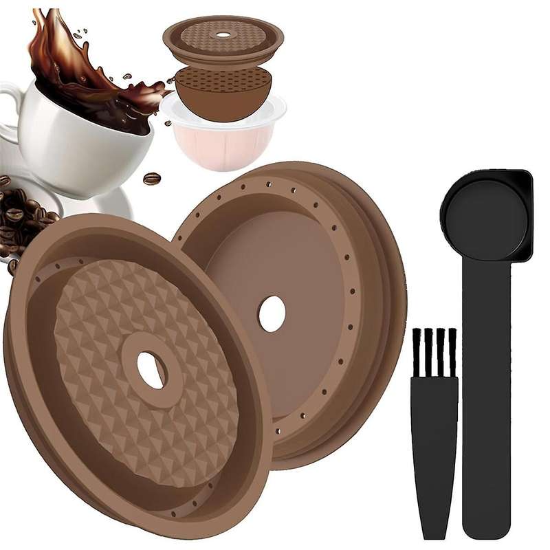 2Pcs Reusable Coffee Capsule Lids for , Refillable Vertuo Coffee Capsules Discs with Aluminum Foil