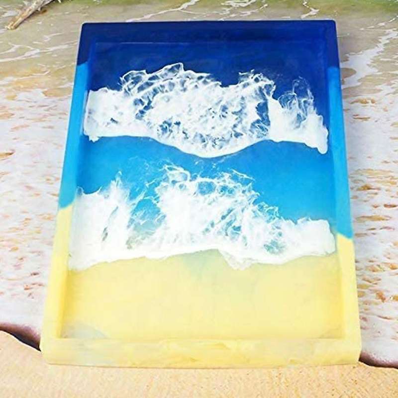 2PCS Resin Tray , Rectangle Rolling Tray , Large Rolling Tray for Epoxy Resin, Resin Serving Plate