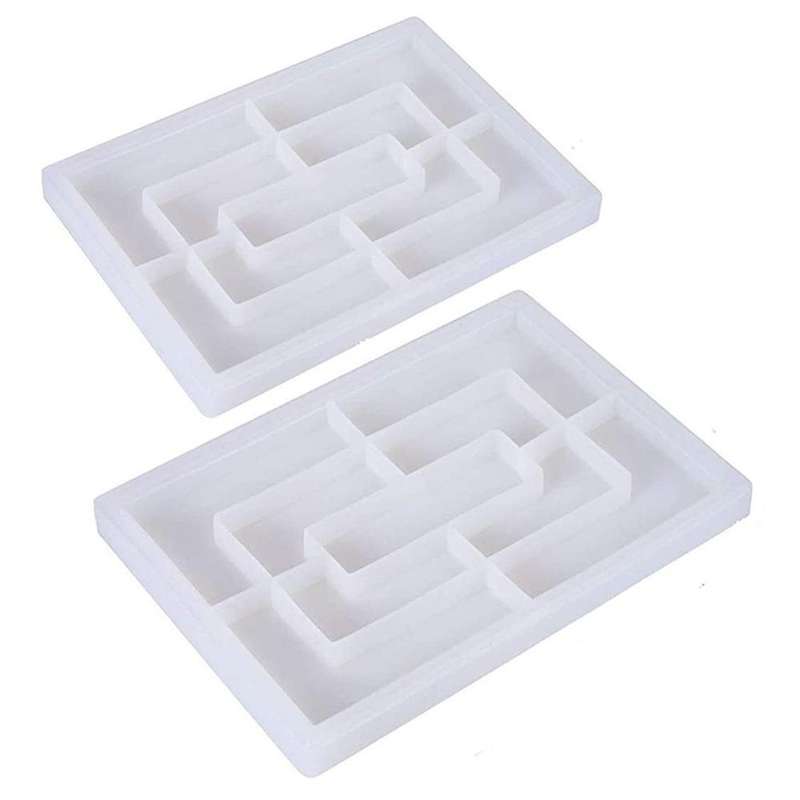 2PCS Resin Tray , Rectangle Rolling Tray , Large Rolling Tray for Epoxy Resin, Resin Serving Plate