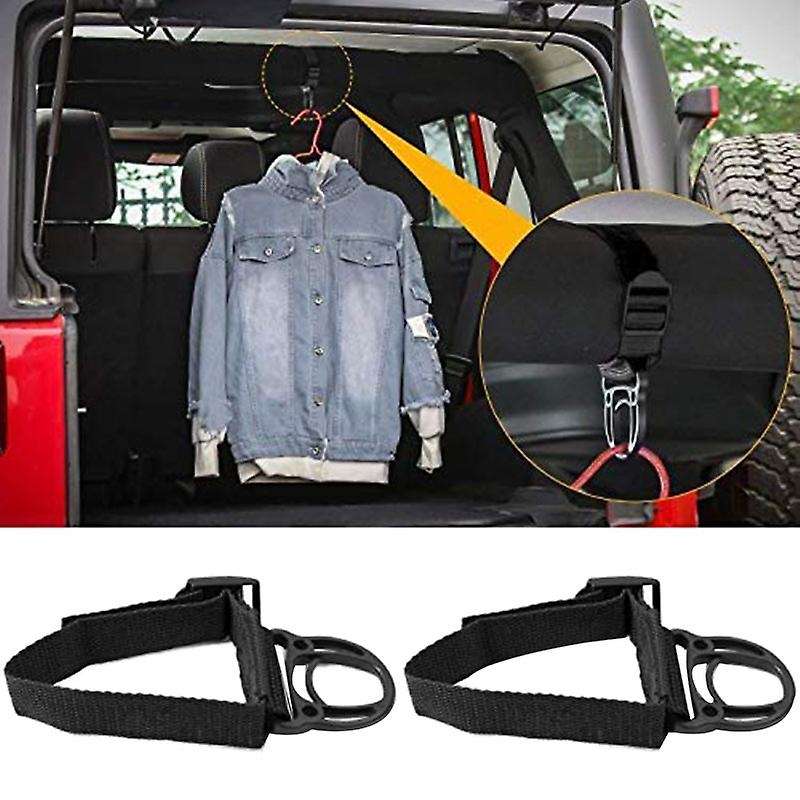 2Pcs Roll Bar Coat Hanger Clothes Hook Compatible Wrangler CJ YJ TJ LJ JK JKU JL JLU JT Sports Sahar