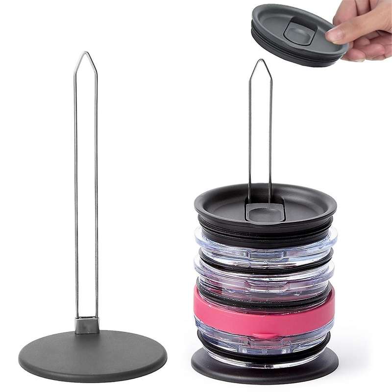 2pcs Revolutionary Lid Organizer Slim Vertical Storage for Up to 10 Lids