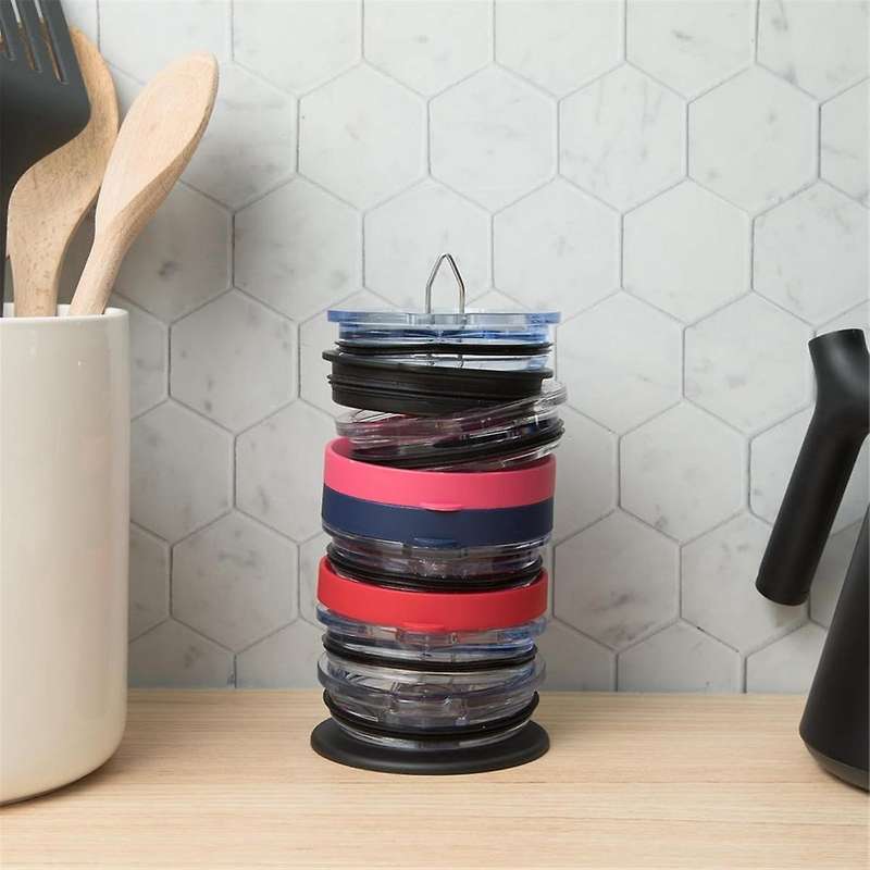 2pcs Revolutionary Lid Organizer Slim Vertical Storage for Up to 10 Lids