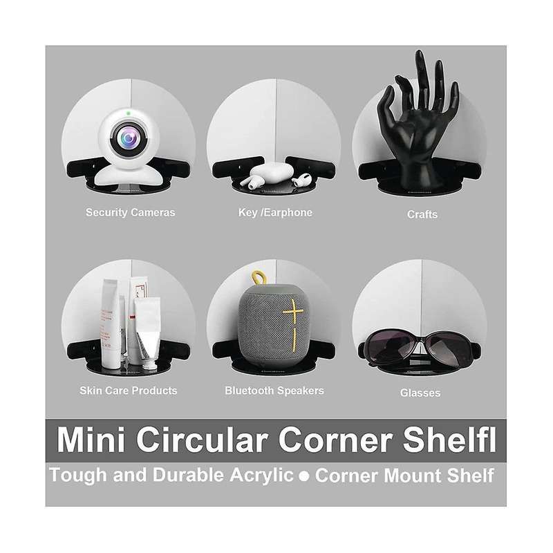 2pcs Round Baby Monitor Stand Bedroom Plant Small Wall Shelf Living Room Speaker Stand