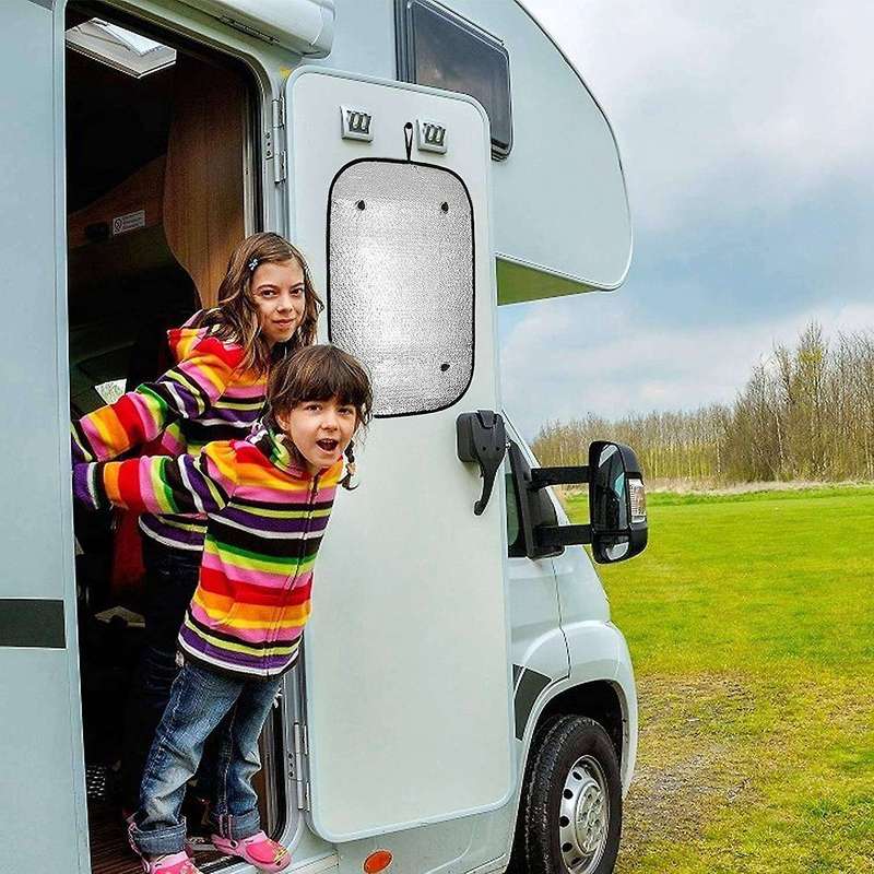 2pcs Rv Door Window Shade Cover 15.7 X 23.6inch Double-layer Sunshield Window Cover for Camper Trav