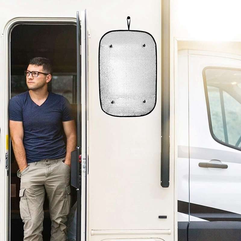 2pcs Rv Door Window Shade Cover 15.7 X 23.6inch Double-layer Sunshield Window Cover for Camper Trav