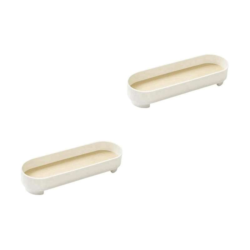 2pcs Rustic Perfume Countertop Trinket Sink Square Toiletries Plate Vanity Display Cosmetic Wood De