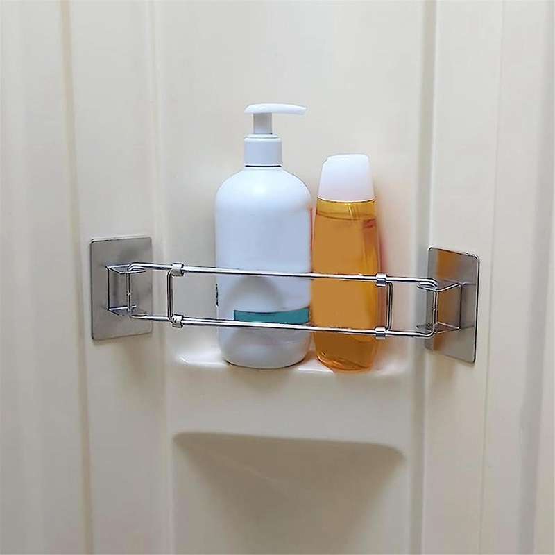2pcs Rv Shower Corner Storage Bar- Adjustable Stainless Steel Rod for Corner Shelves In , Length 7-