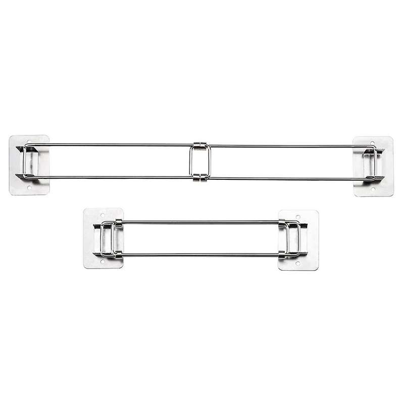 2pcs Rv Shower Corner Storage Bar- Adjustable Stainless Steel Rod for Corner Shelves In , Length 7-