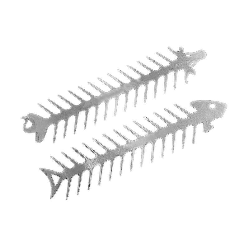 2pcs Shrimp Skewers Stainless Steel Bbq Tools Accessory