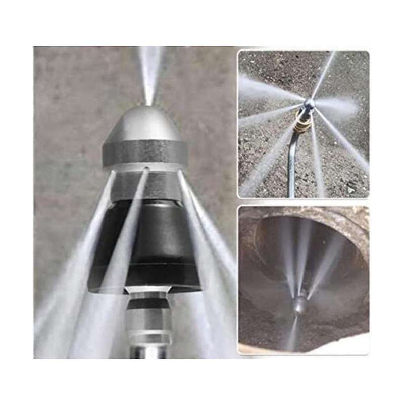 2pcs Sewer Cleaning Tool High-pressure Nozzle, Stainless Sewer Jetter Nozzle, Sewer Jetter Kit For