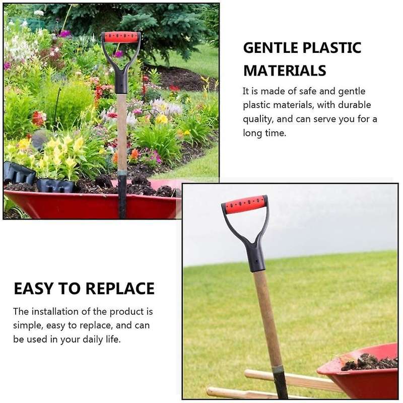 2Pcs Shovel D Grip Handle Plastic Spade Handle Good Hand Accessories for Snow Shovel Digging Raking