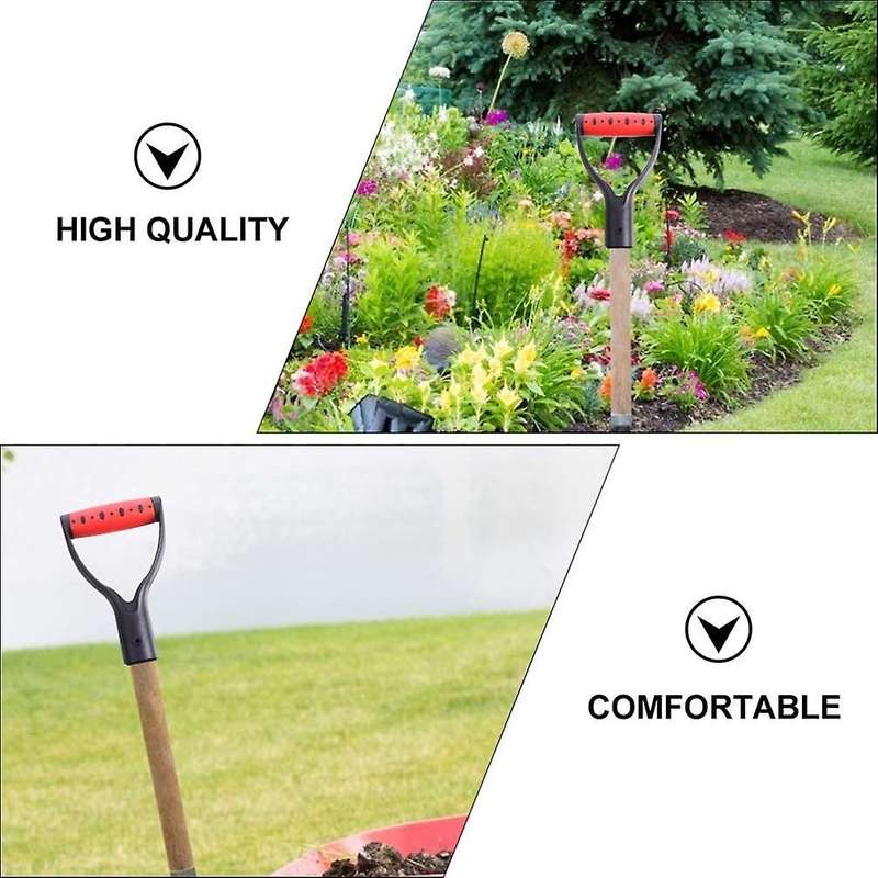 2Pcs Shovel D Grip Handle Plastic Spade Handle Good Hand Accessories for Snow Shovel Digging Raking