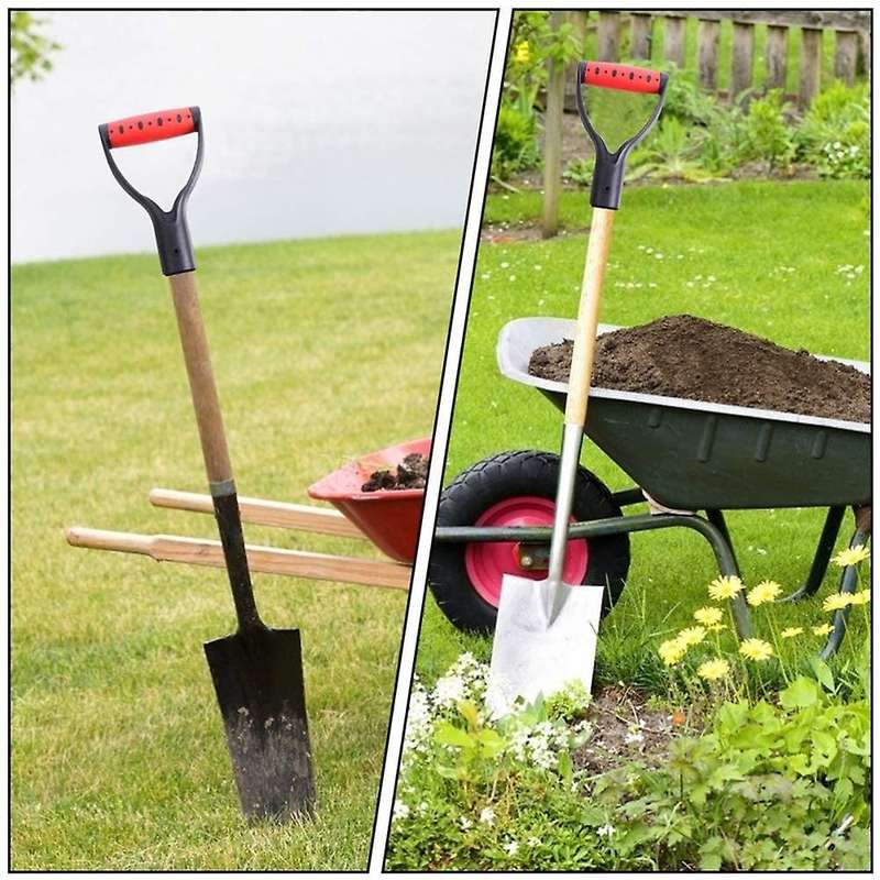 2Pcs Shovel D Grip Handle Plastic Spade Handle Good Hand Accessories for Snow Shovel Digging Raking