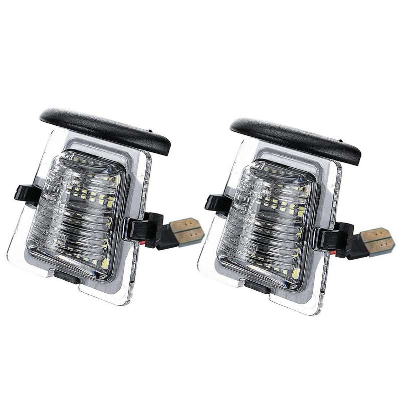 2Pcs Signal Lamp Car Rear Bumper License Plate Holder LED Light for Wrangler JK JL 2007-2021 Car Acc