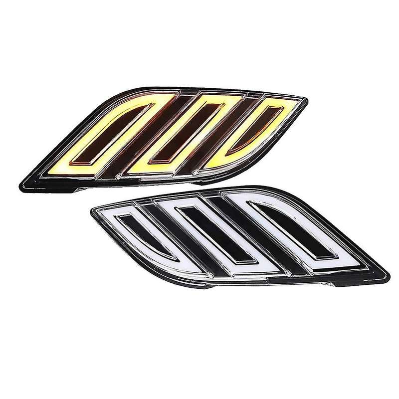 2Pcs Side Marker Light Turn Signal LED Daytime Running Light White DRL for 2017-2019