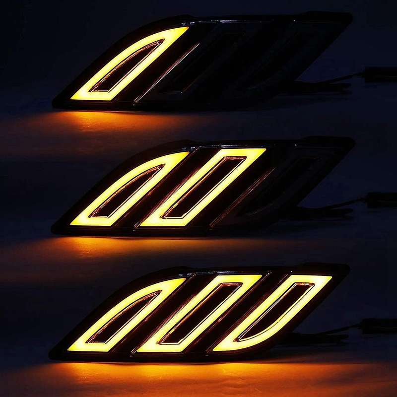 2Pcs Side Marker Light Turn Signal LED Daytime Running Light White DRL for 2017-2019