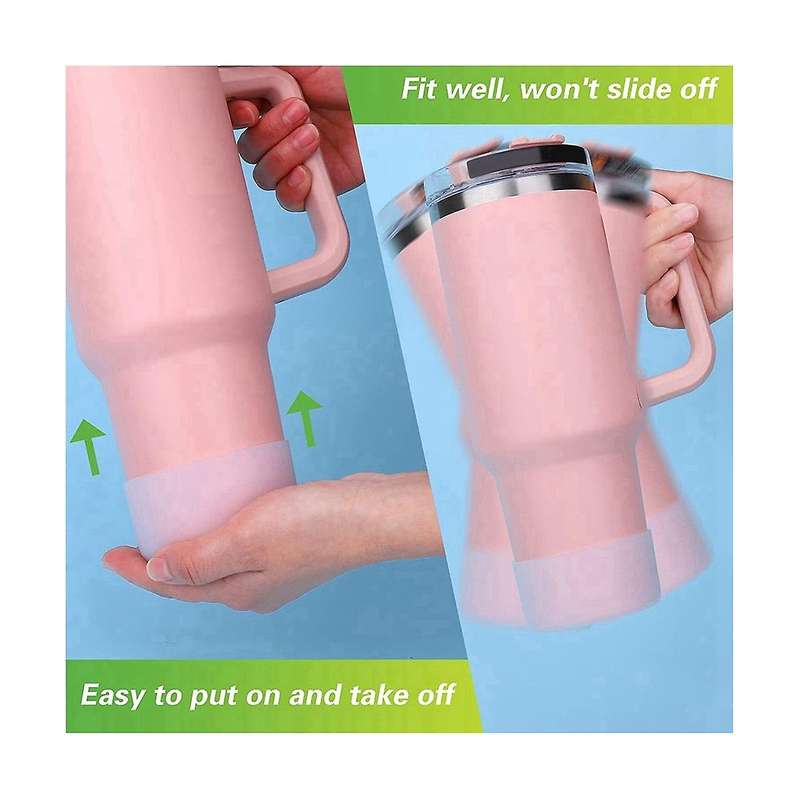 2pcs Silicone Boot for 40 Oz Quencher Tumbler with Handle & Iceflow 20oz 30oz