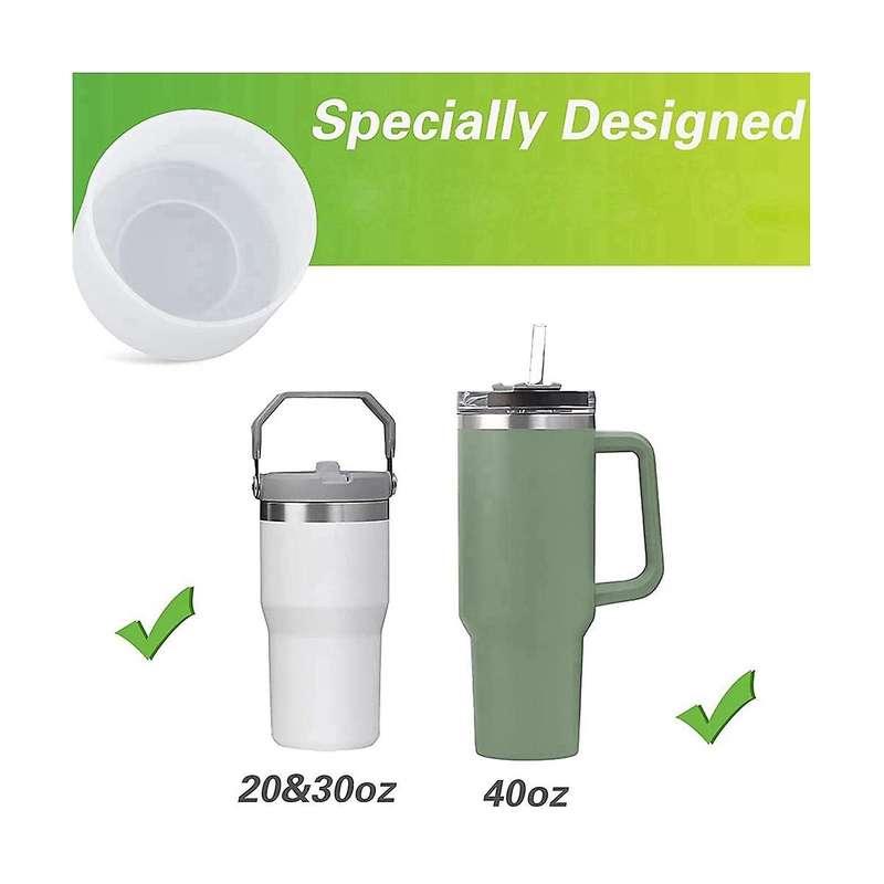 2pcs Silicone Boot for 40 Oz Quencher Tumbler with Handle & Iceflow 20oz 30oz