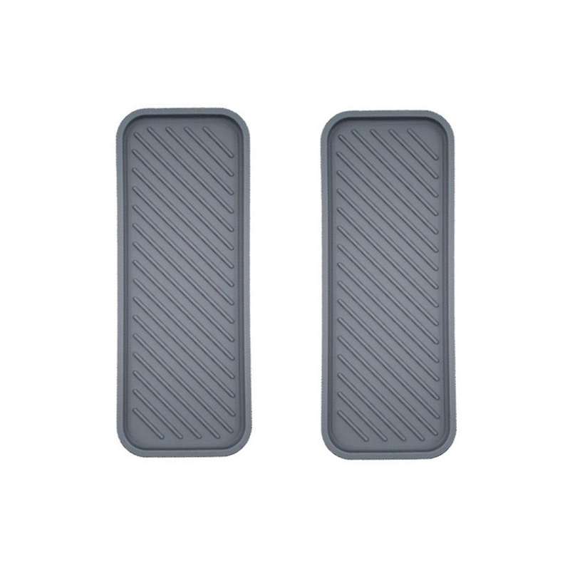 2pcs Silicone Drain Tray,sink Organiser,drain Tray for Sinks, Bathroom Organiser,kitchen Drain Pad