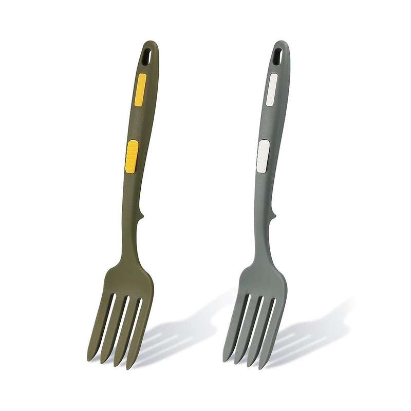 2pcs Silicone Flexible Forks, Silicone Cooking Fork Heat Resistant, Multifunctional Blending Fork F