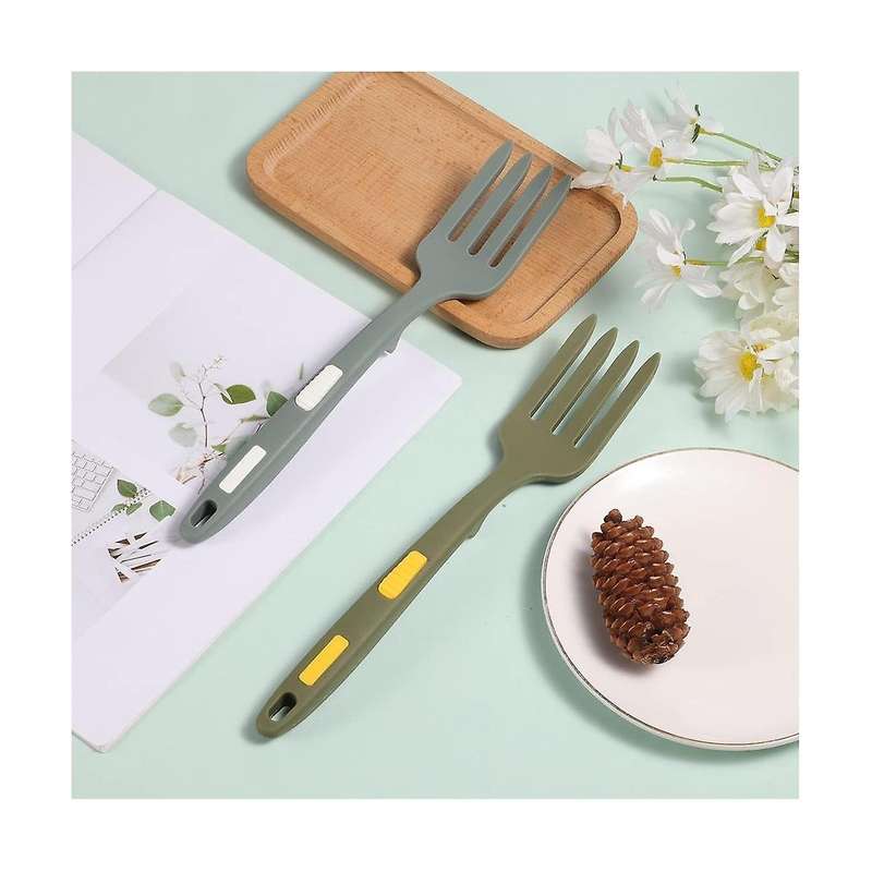 2pcs Silicone Flexible Forks, Silicone Cooking Fork Heat Resistant, Multifunctional Blending Fork F