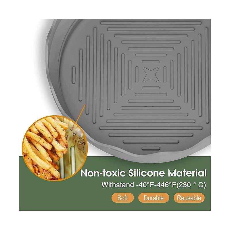 2pcs Silicone Liners Foldable Accessories Reusable Replacement Oven Insert Round Baking Tray