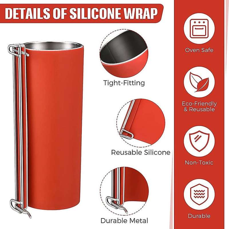 2Pcs Silicone Wrap for Sublimation Tumblers Silicone Mug Clamp for Tumblers Printing Sublimation Tum