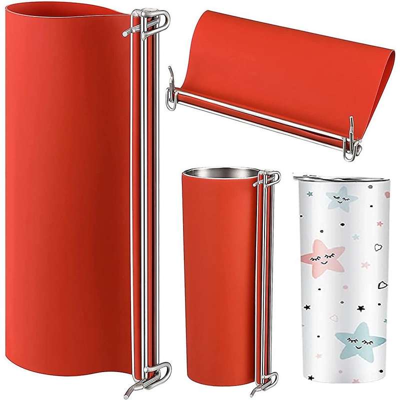 2Pcs Silicone Wrap for Sublimation Tumblers Silicone Mug Clamp for Tumblers Printing Sublimation Tum