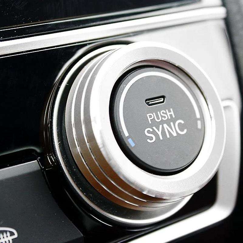 2Pcs Silver AC Climate Control Ring Knob Covers Compatible for 2016-Up 10Th Gen