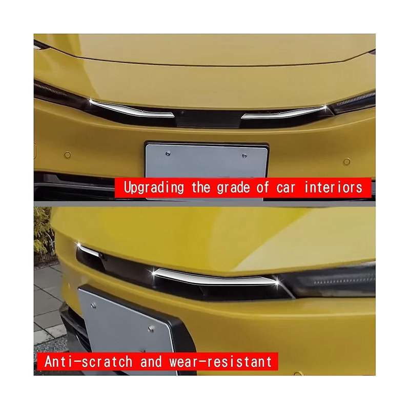 2pcs Silver Front Bumper Upper Grill Moulding Cover Trim for Prius 60 Series 2022-2023