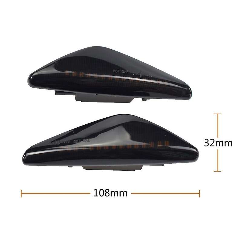 2Pcs Smoked Car Dynamic LED Side Marker Light Turn Signal Light for  X3 F25 X5 E70 X6 E71 E72 2008-2