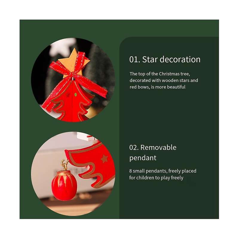 2pcs Small Decorations Wooden Mini Tabletop Decorations