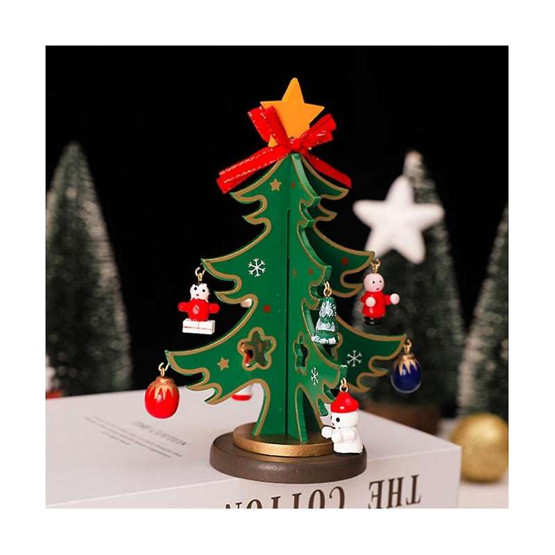 2pcs Small Decorations Wooden Mini Tabletop Decorations